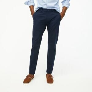 J. Crew Factory Slim Fit Tech Chino Pants Straight Leg Navy Blue NWT 28 x 30